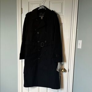🔥🆕🔥 Anchor Uniform Black Double Breasted Trench Coat - 40R - Thinsulate Lining